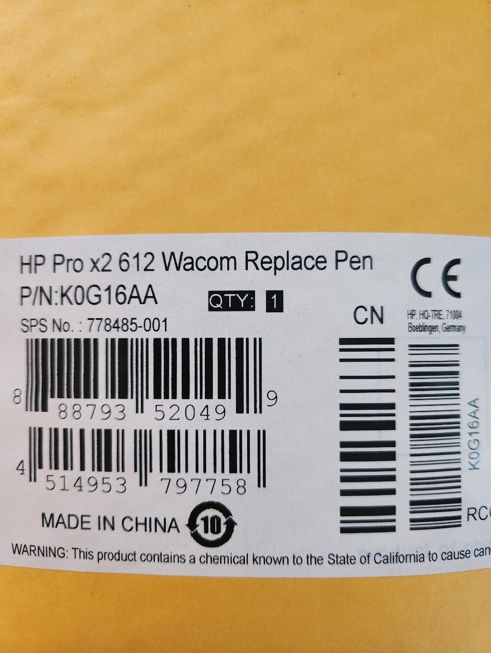 HP Black Precision Stylus with Side Button - Picture 3 of 3